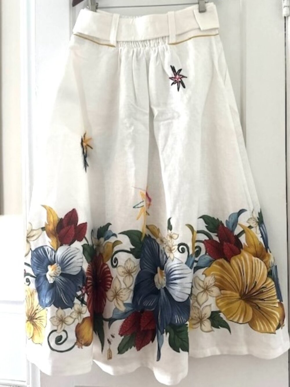 FARM Rio Off-White Tropi Embroidered Maxi Skirt - Picture 7 of 16
